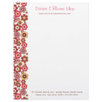 Candy Daisies Pattern Template Letterhead