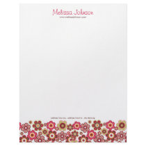 Candy Daisies Pattern Template Letterhead