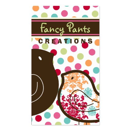 Candy Damask Chicks Color Dots Custom Profile Card Business Cards
