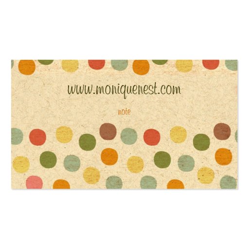 Candy Dots Business Card (back side)