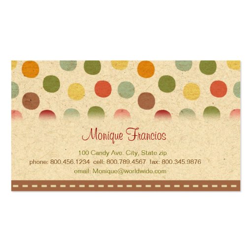 Candy Dots Business Card