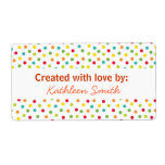 Candy Dots Recipe/Goodies Label labels