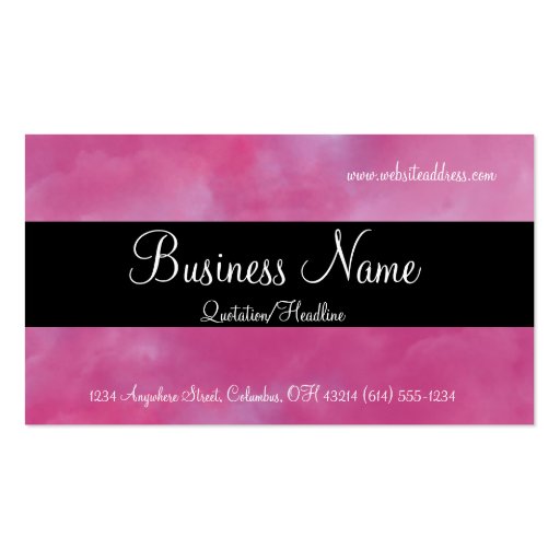 Candy Dreams with Black Stripe Business Cards (front side)