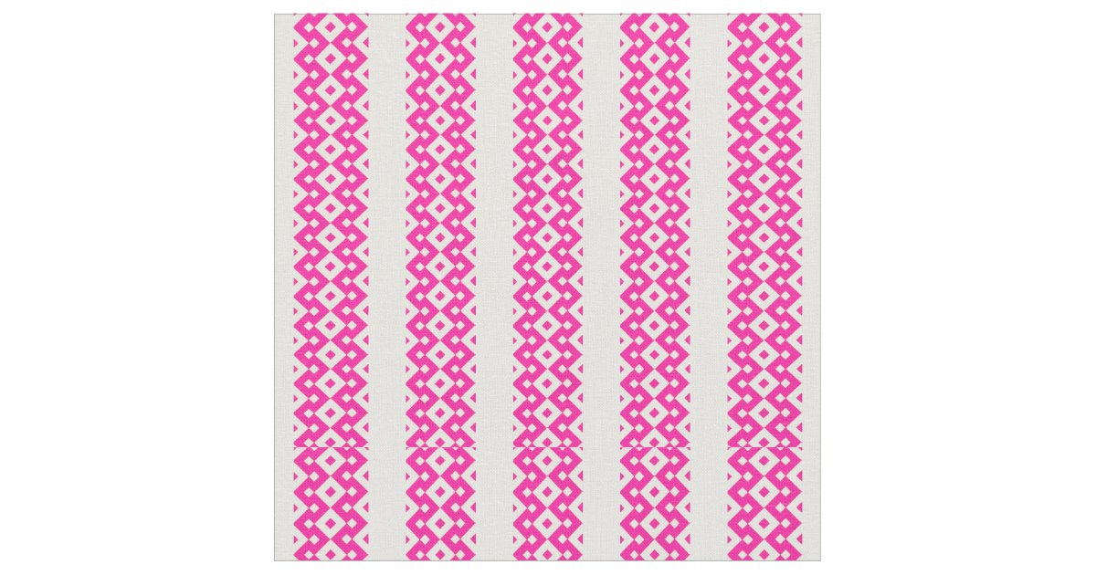 Candy Floss Pink White Patterned Stripe Fabric Zazzle