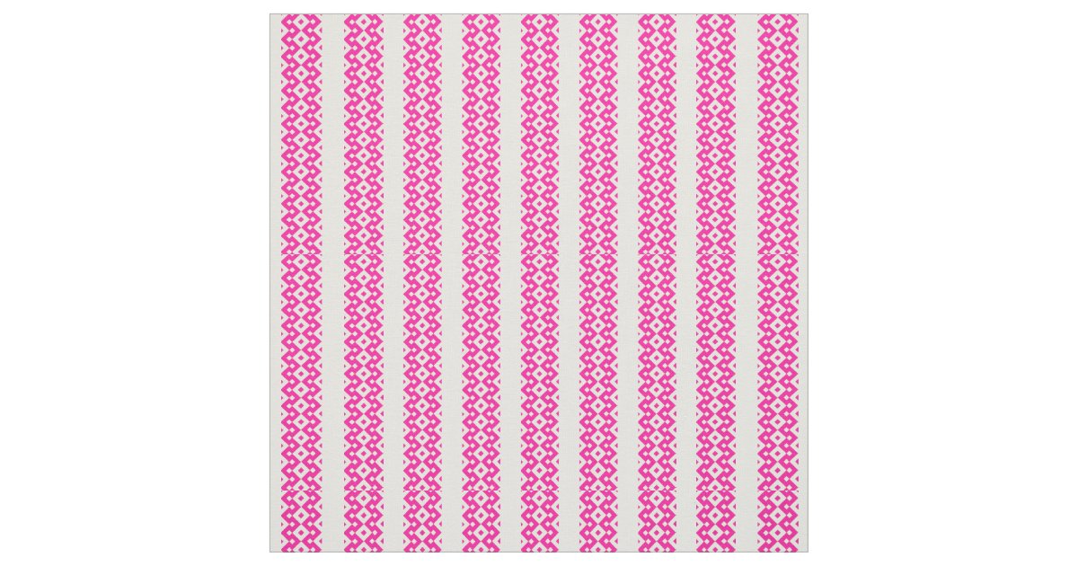Candy Floss Pink White Patterned Stripe Fabric Zazzle