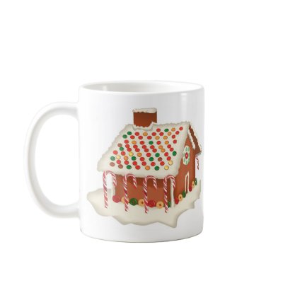 Candy Gingerbread Cottage Mug by White_Wedding