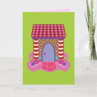 Candy Gingerbread House card