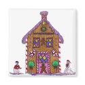 Candy Gingerbread House, Snow men magnets