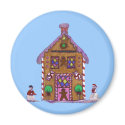 Candy Gingerbread House, Snow men magnets