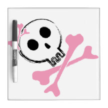 Candy Girly Skull Dry Erase Board