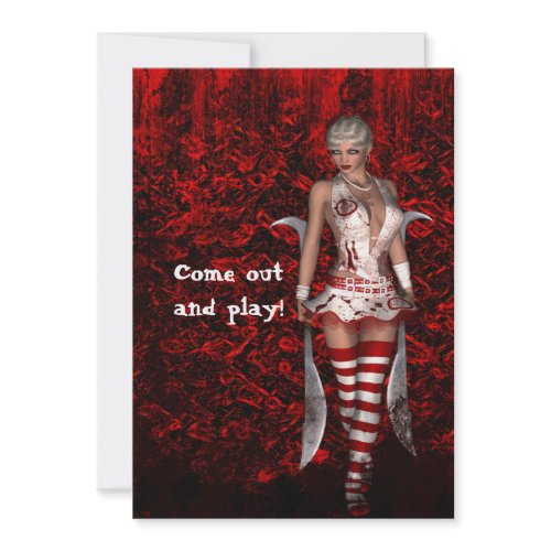 Candy Gothic Horror Halloween invitation