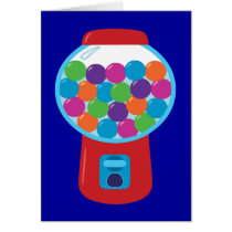 Candy Gumball Machine Greeting Cards