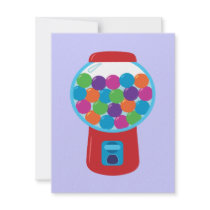 Candy Gumball Machine invitations