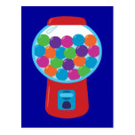 Candy Gumball Machine Post Card