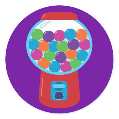 Sticker Machine on Candy Gumball Machine Sticker From Zazzle Com