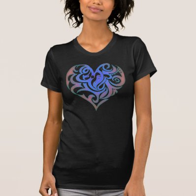 Candy Heart Blue Glow T Shirt