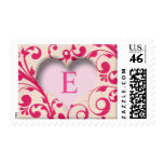 Candy Heart Elegant Custom Monograms Stamps