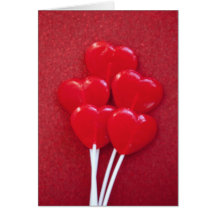 Candy Heart Lollipops Card