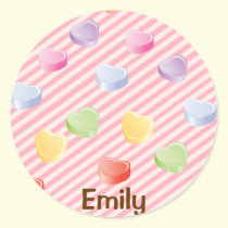 Candy Heart Personalized Sticker stickers