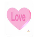 Candy Heart Pink Love posters