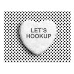 candy heart post card