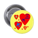 Candy Heart Valentine Airplane Pins