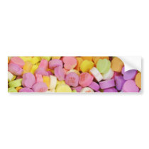 Candy Hearts Bumper Stickers