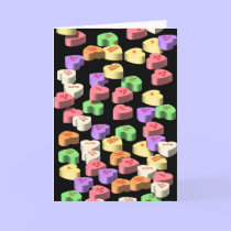 Candy Hearts Card cards