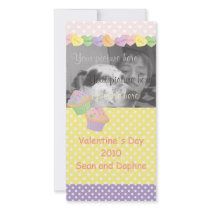 Candy Hearts Cupcakes Photo Greeting Card