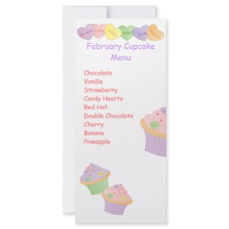 Candy Hearts Cupcakes rackcard