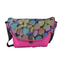 Candy Hearts Design Rickshaw Messenger Bag
