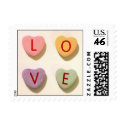 Candy Hearts Love Postage Stamps by oph3lia Candy Hearts Love Postage Stamps