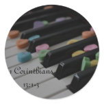 Candy Hearts on Keyboard 1 Cor. 13:1-3 Sticker