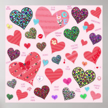 Candy Hearts Poster