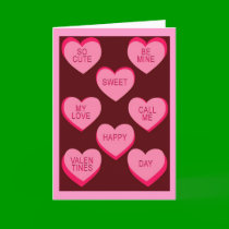 CANDY HEARTS Valentine cards by greenbaby CANDY HEARTS Valentine cards