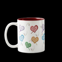 Candy Hearts Valentine Mug mugs