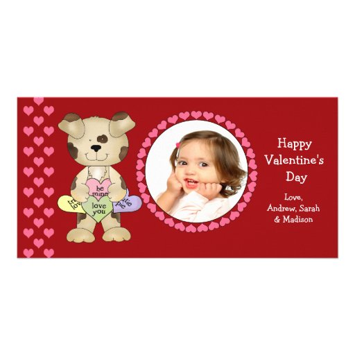 Candy Hearts Valentine's Day Personalized Photo Card | Zazzle