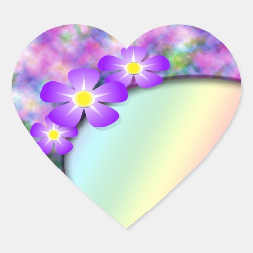 Candy Hearts  (Violets) Heart Sticker