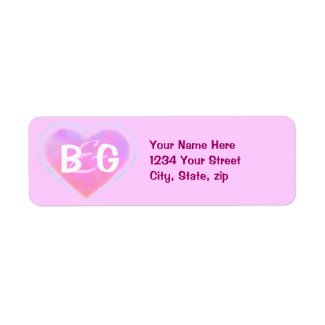 Candy Hearts WEDDING Return Address Labels
