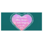 Candy Hearts WEDDING Program Personalized Rack Card