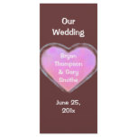 Candy Hearts WEDDING Program Custom Rack Card