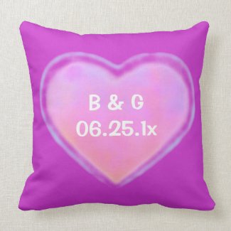 Candy Hearts WEDDING Throw Pillows