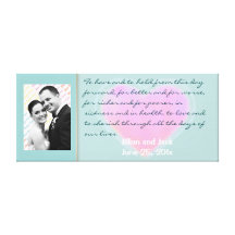 Candy Hearts WEDDING Vows display canvas print