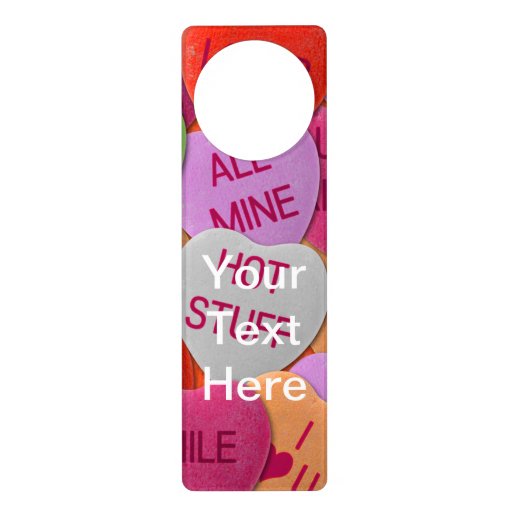 Candy Hearts With Sweet Sayings Door Hanger Zazzle