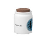 Candy Jars Chinese Symbol For Peace On Turquoise candy jars