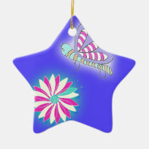 Candy Kiss Butterfly and Flower Christmas Ornament