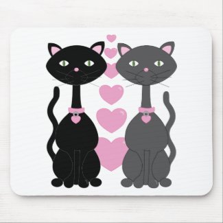 Candy Kitty in Love mousepad
