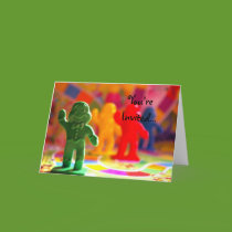 Candy Land Card Invitation