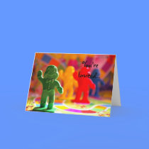 Candy Land Card Invitation