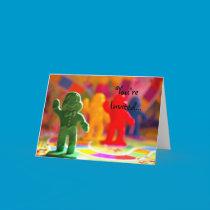 Candy Land Card Invitation